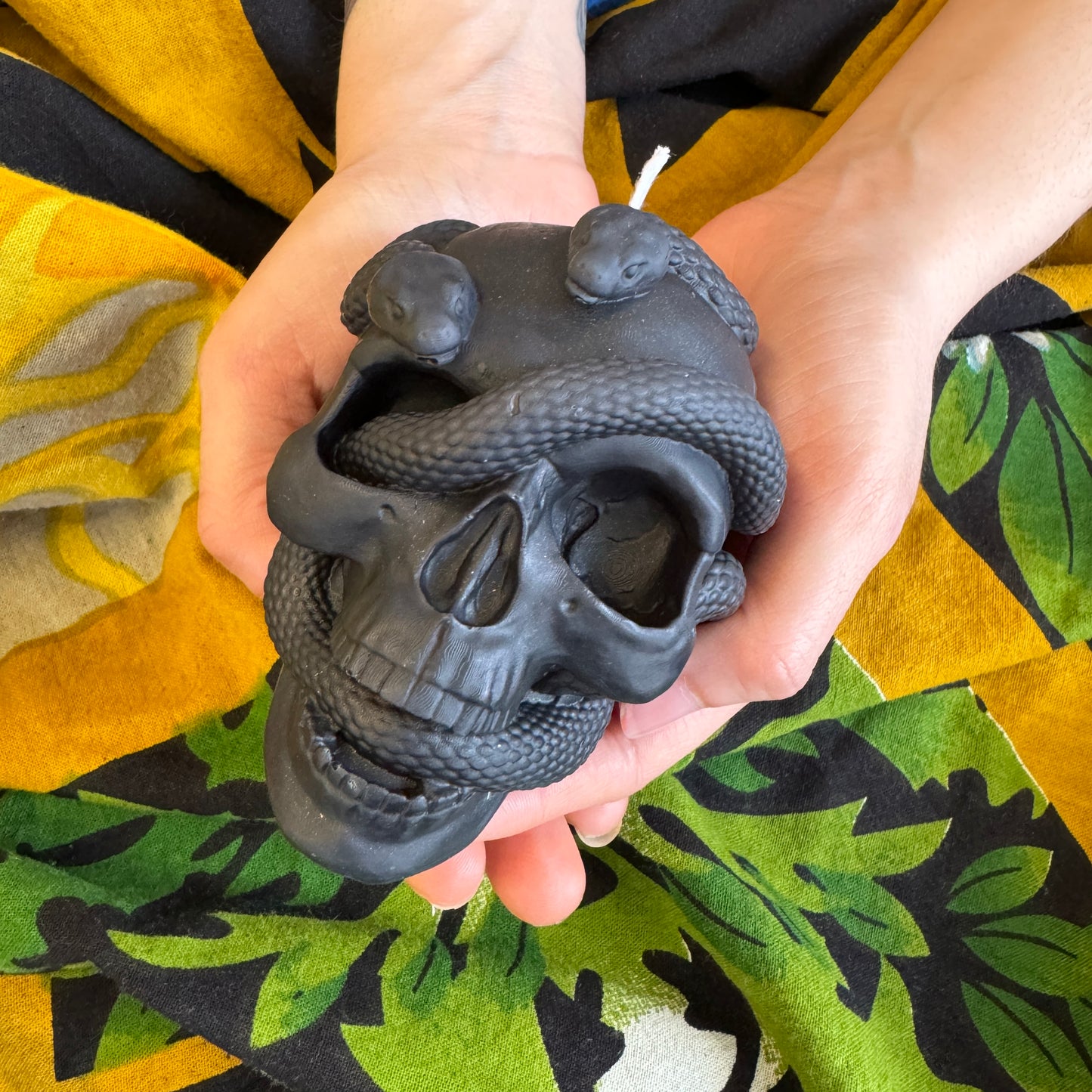 Skull and Snake Shaped Candle