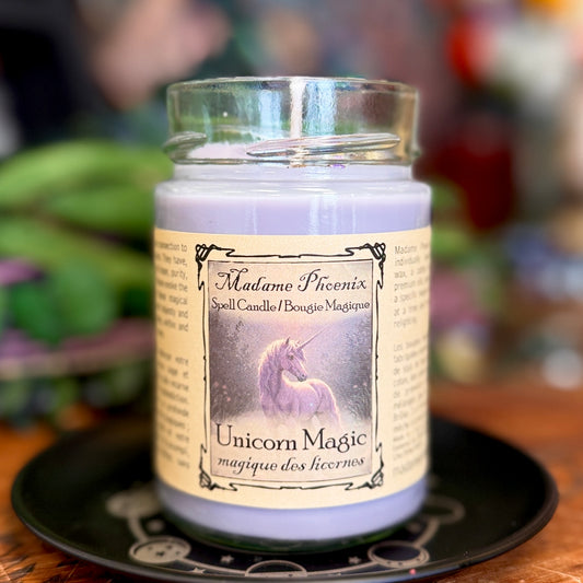 Unicorn magic spirit altar candle
