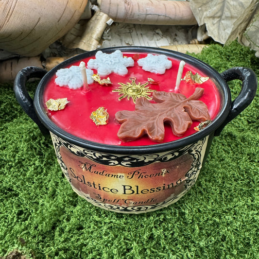 Bougie de chaudron rituel d’hiver de bénédiction du solstice 