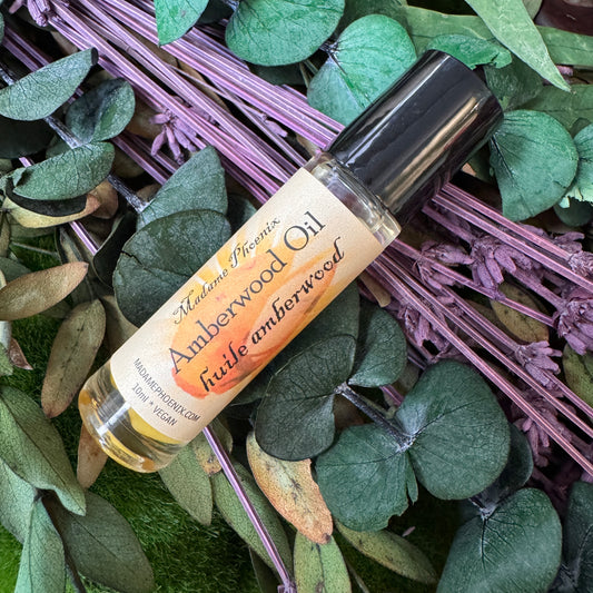Amberwood roll on crystal aromatherapy blend