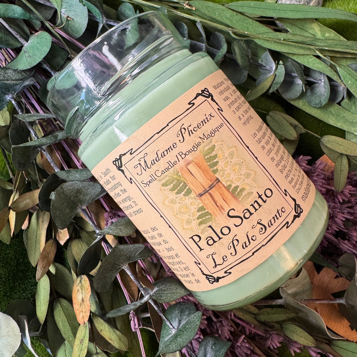 Bougie d'aromathérapie nettoyante magique Palo Santo