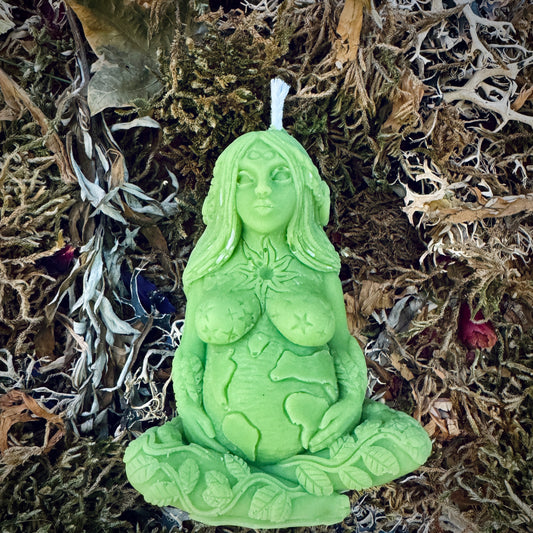 Bougie en forme de déesse mère de la Terre