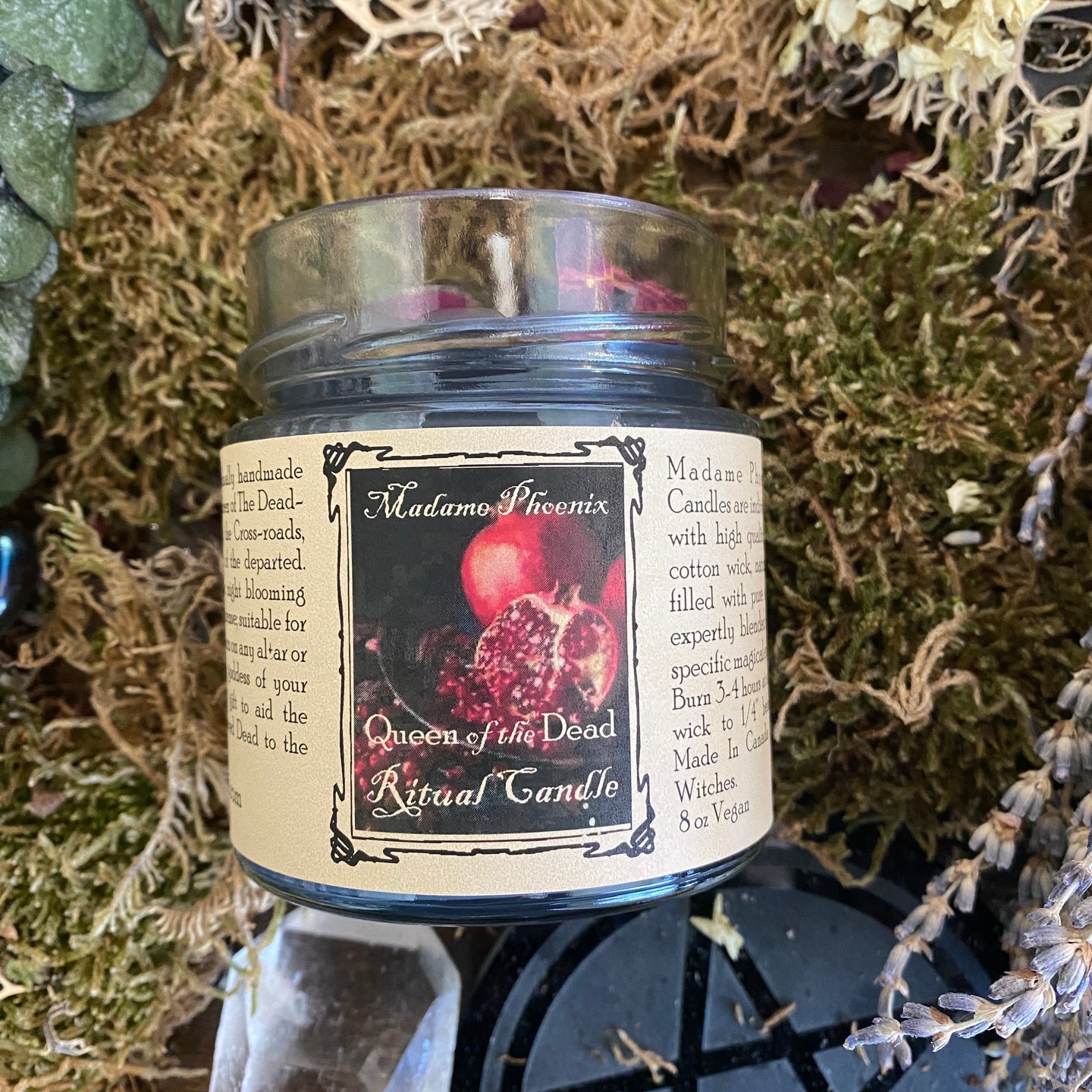 Queen of the Dead Samhain Altar Candle