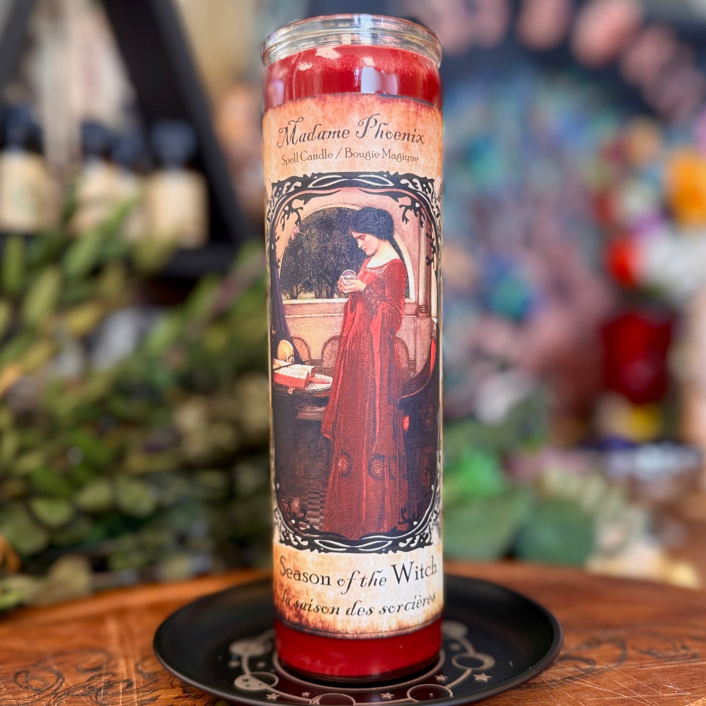 Saison de la bougie magique de sort de Samhain de sorcière