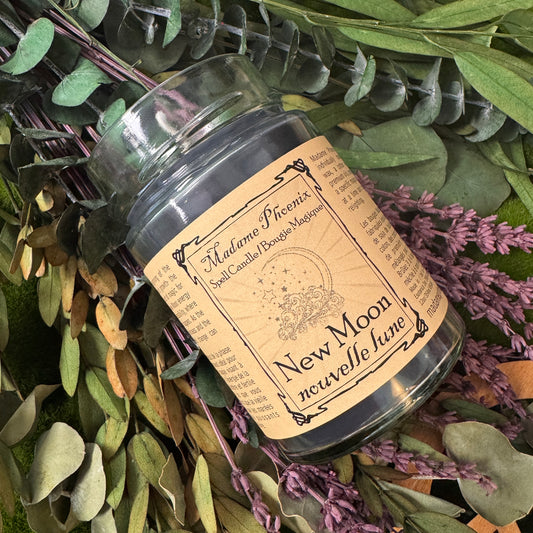 New Moon Ritual Spell Candle