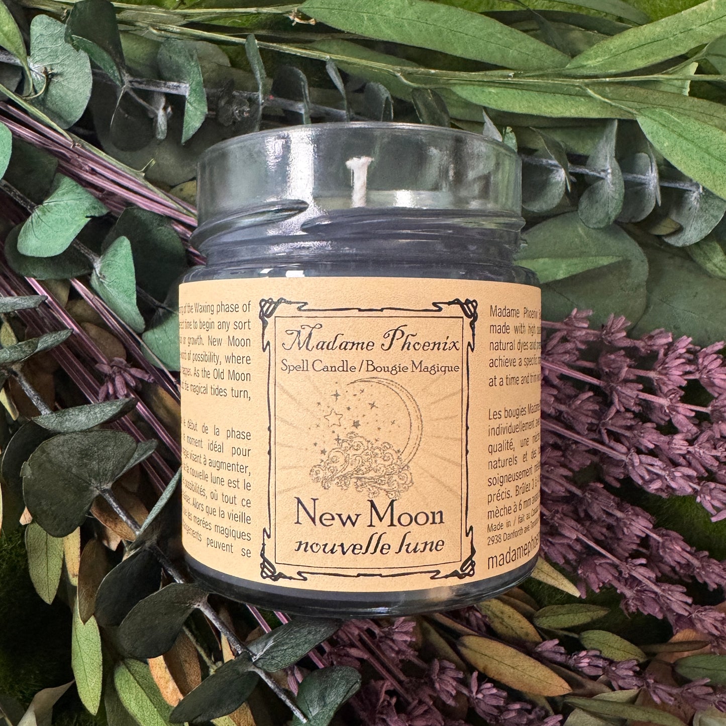 New Moon Ritual Spell Candle