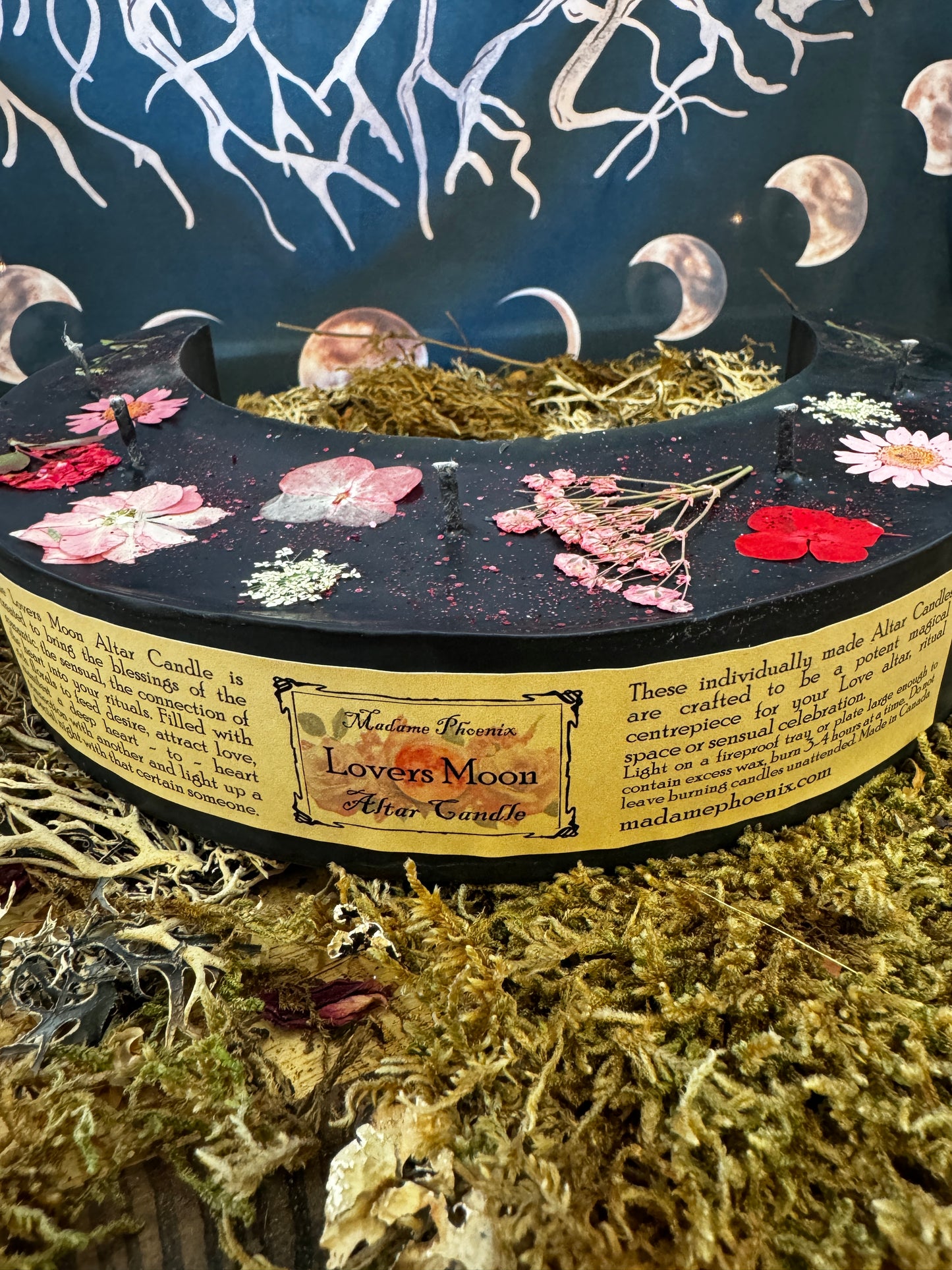 Lovers Moon Crescent Shaped Candle