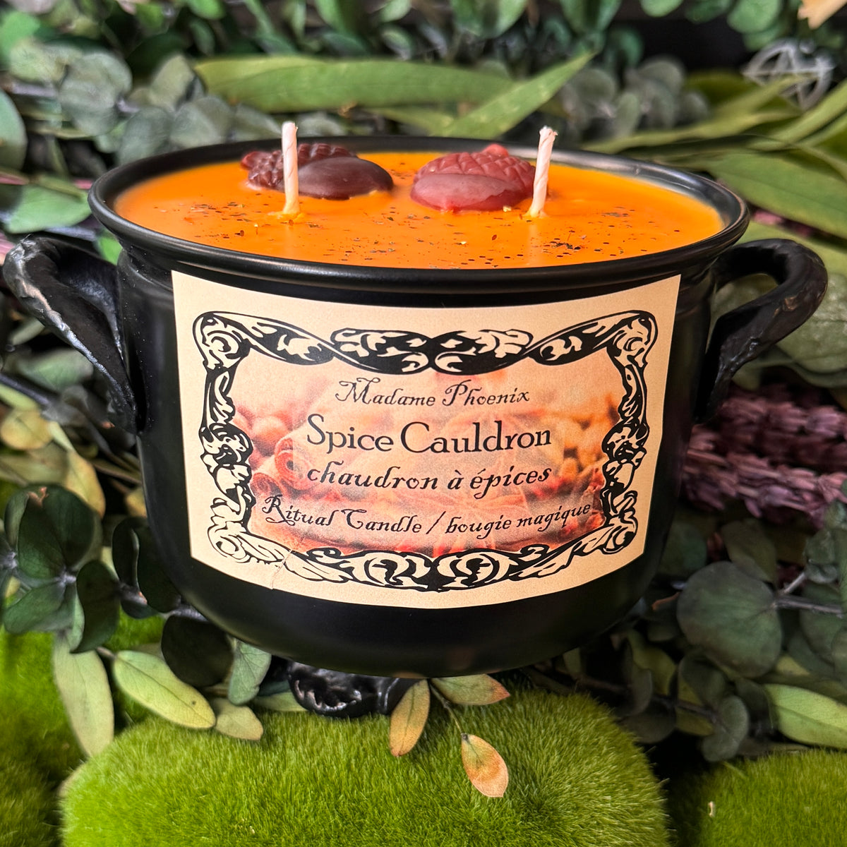 Spice Cauldron Abundance Blessing Spell Candle