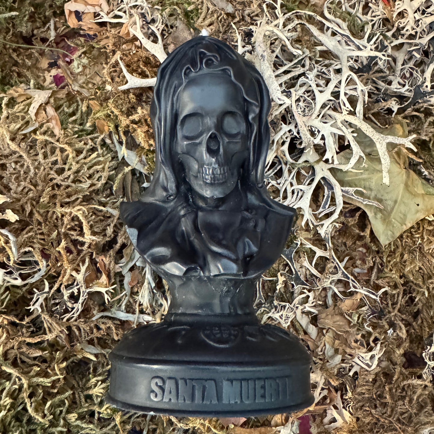 Santa Muerte Shaped Candle
