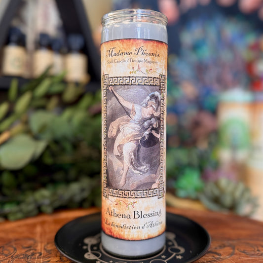 Autel de la déesse Athéna, bougie rituelle du sanctuaire 