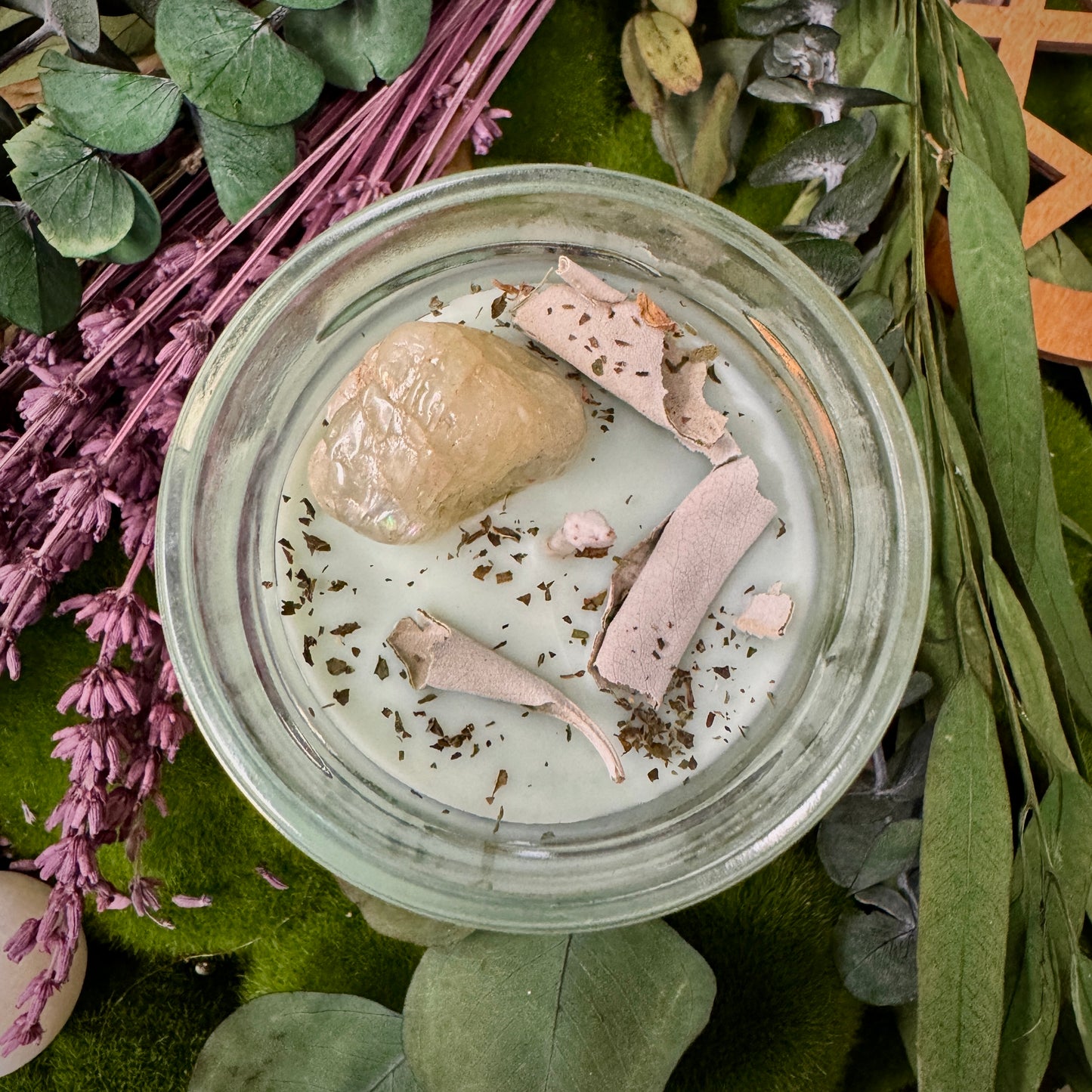 Crystal Magic Aquamarine Spell Candle