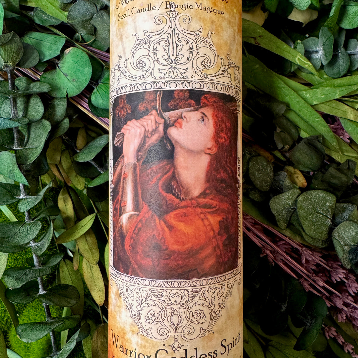 Déesse guerrière - Esprit combatif - Divin Féminin - Bougie de sort de 7 jours