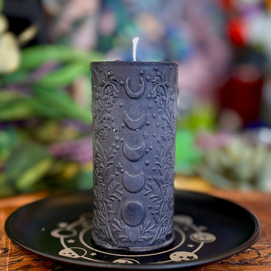 New Moon Shaped Pillar Candle