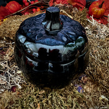 Load image into Gallery viewer, Dark Pumpkin Fall Ritual Candle
