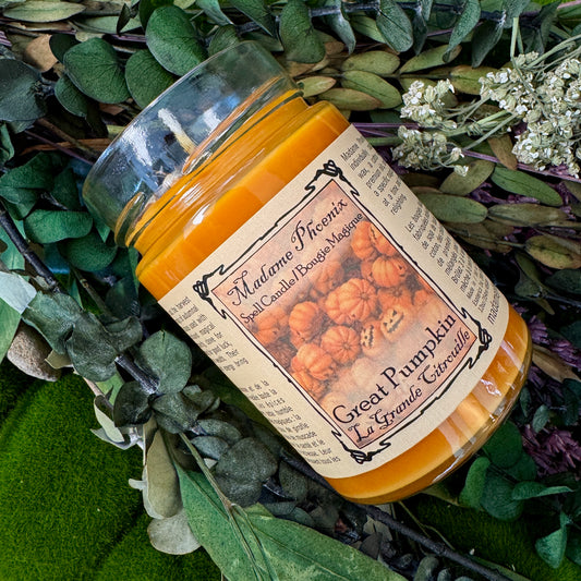 Bougie de bénédiction de récolte de prospérité de citrouille - Grande citrouille