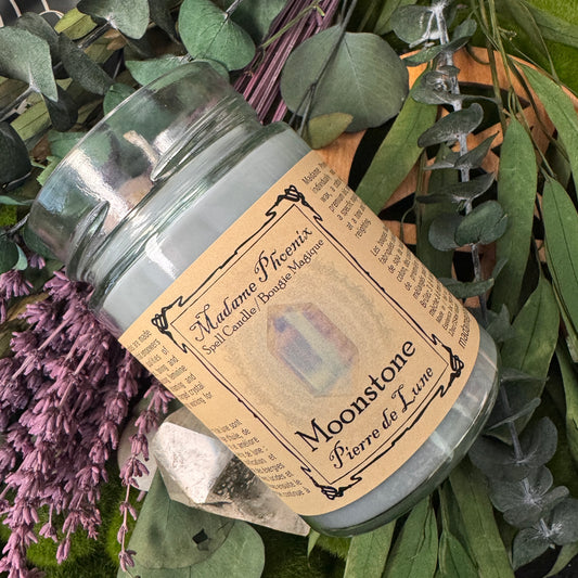 Crystal Magic Moonstone Candle