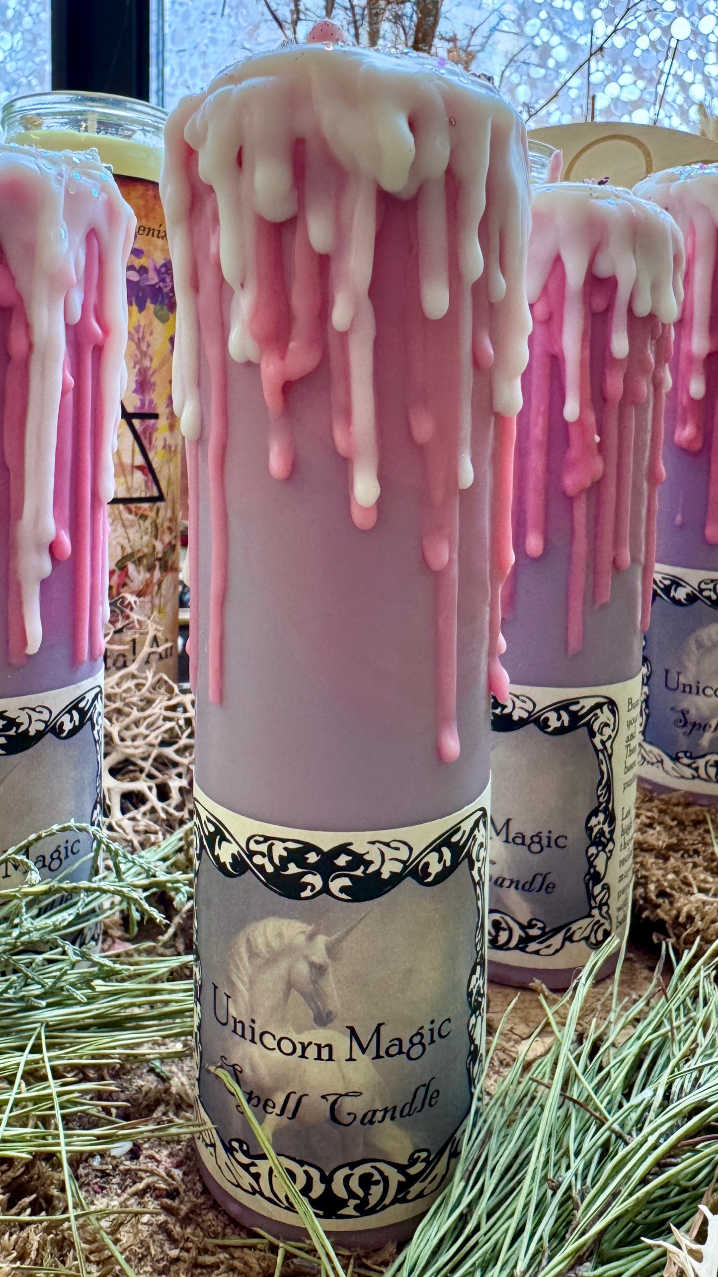 Unicorn Magic Tall Pillar Candle
