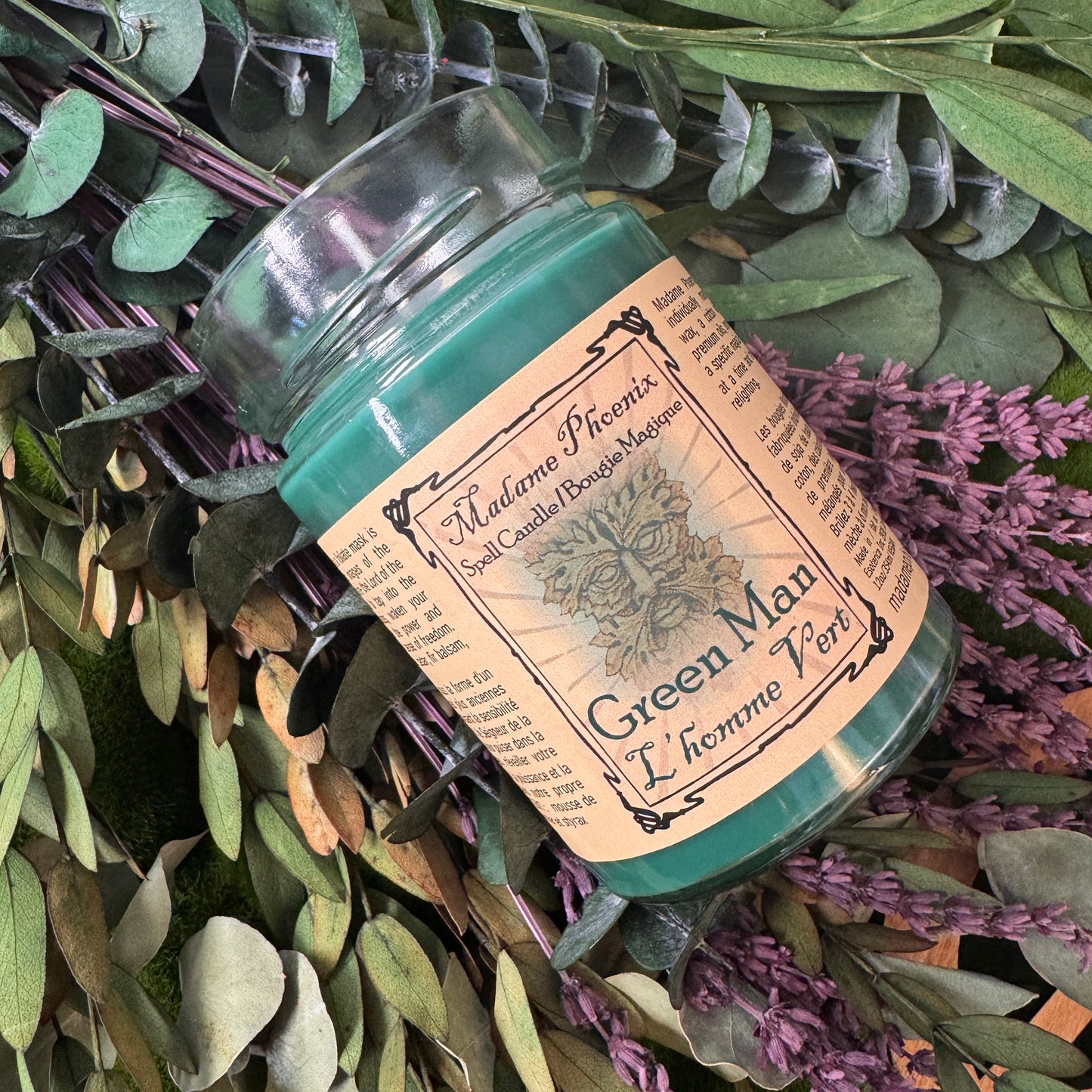 Green Man Forest Spirit Blessing Candle