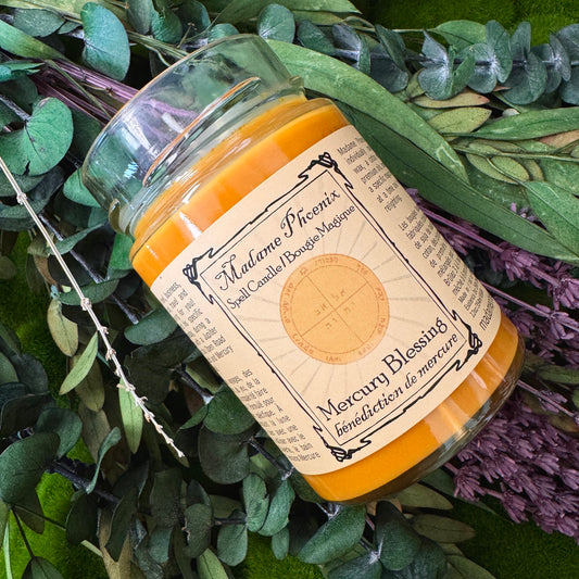 Planetary Magic Mercury Blessing Prosperity Spell Candle