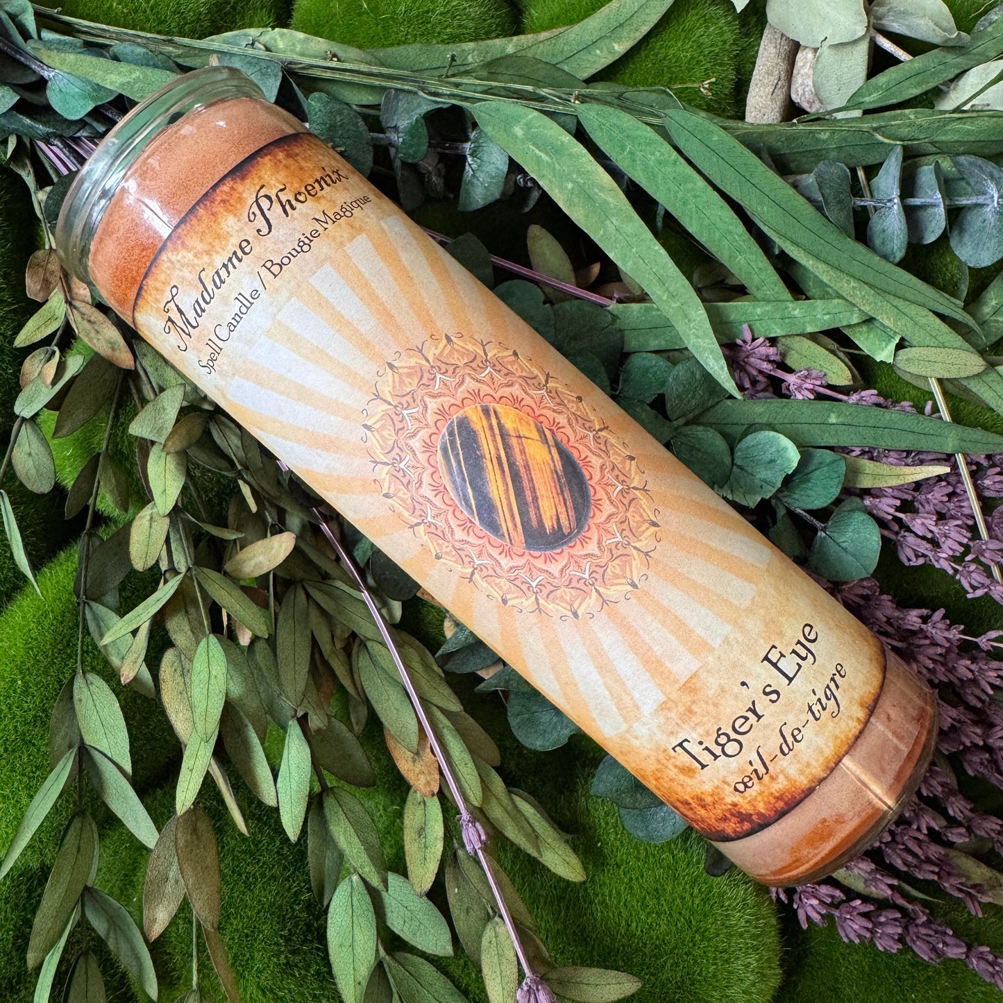 Crystal Magic Tiger's Eye Spell Candle