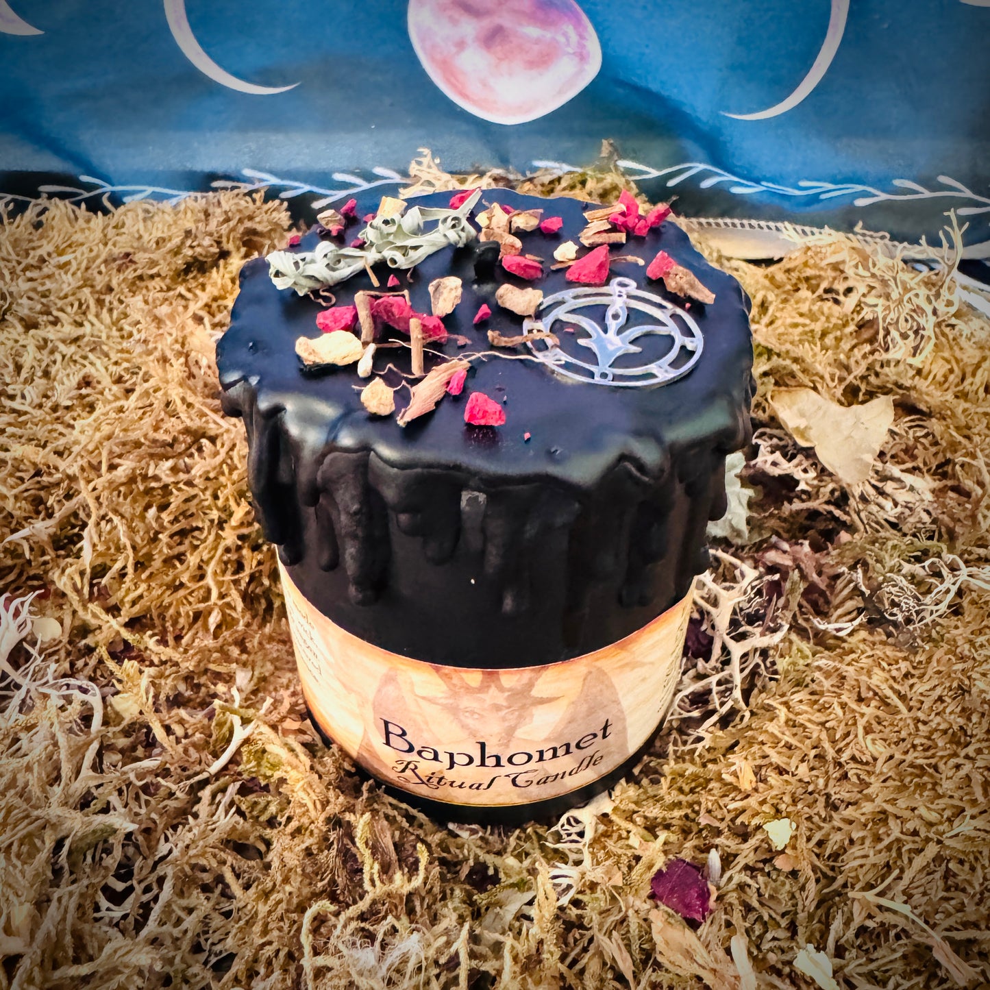 Baphomet Chunky Pillar Candle