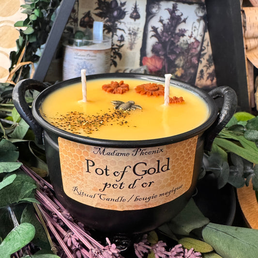 Bougie Chaudron Pot d’Or Abondance et Prospérité