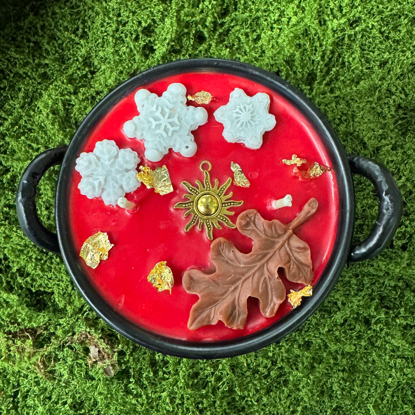 Bougie de chaudron rituel d’hiver de bénédiction du solstice 