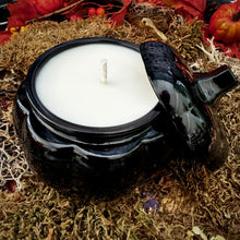 Load image into Gallery viewer, Dark Pumpkin Fall Ritual Candle
