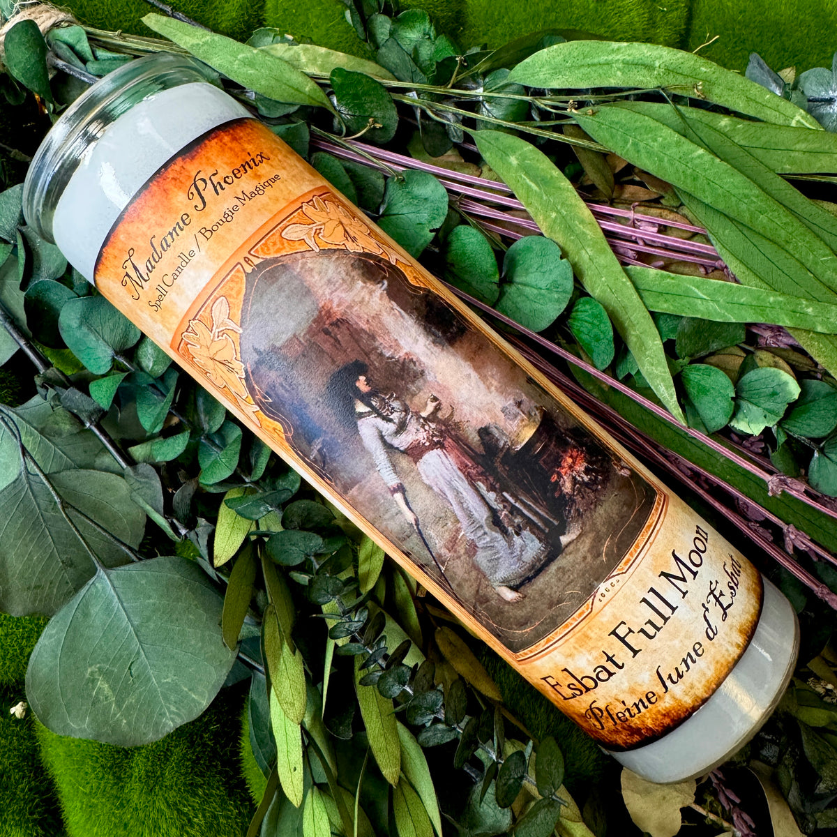 Esbat Full Moon Ritual Spell Candle