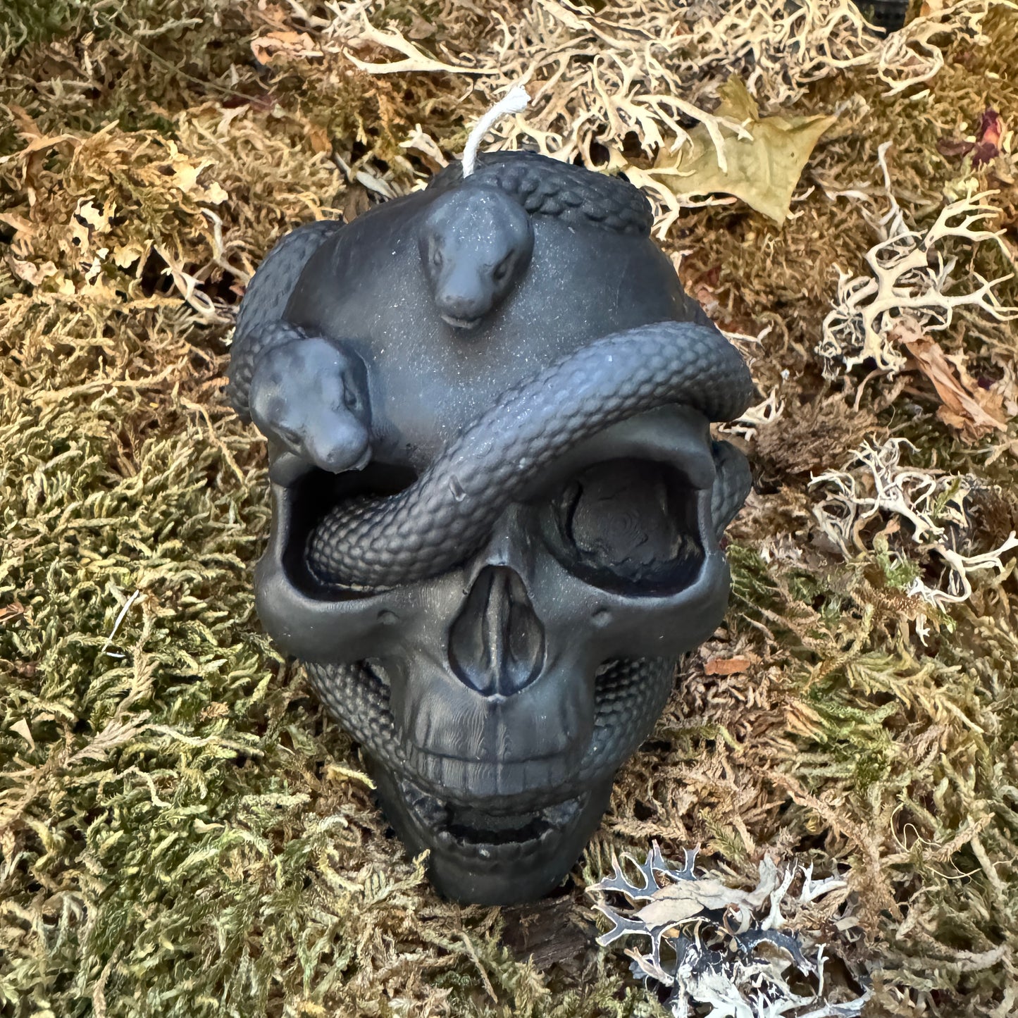 Skull and Snake Shaped Candle