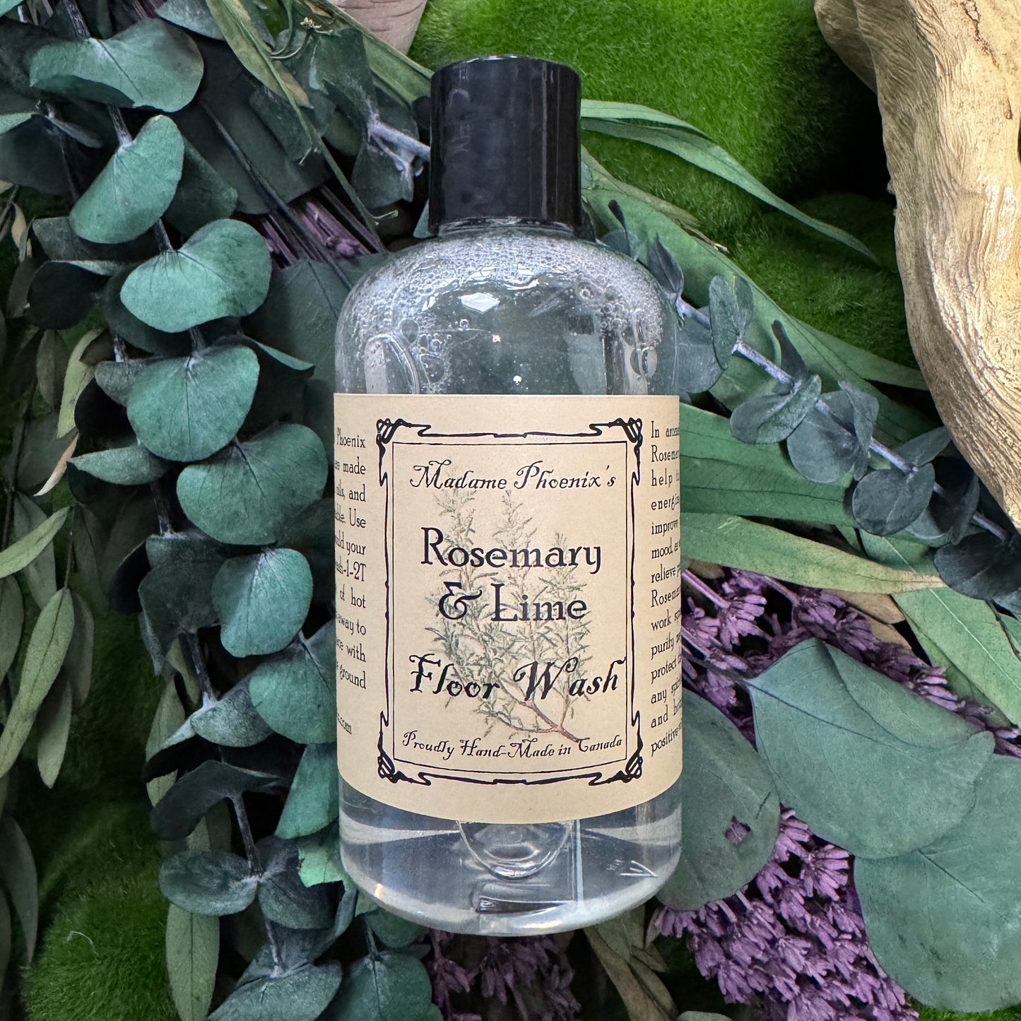 Nettoyant pour sol d'aromathérapie spirituelle entièrement naturelle au romarin et au citron vert - 250 ml