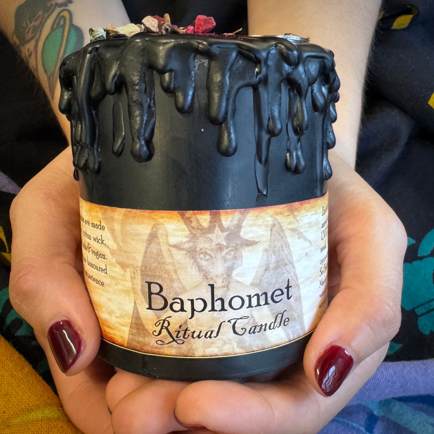 Baphomet Chunky Pillar Candle