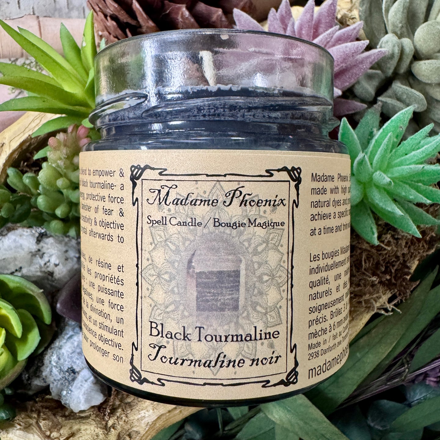Crystal Magic Black Tourmaline Spell Candle