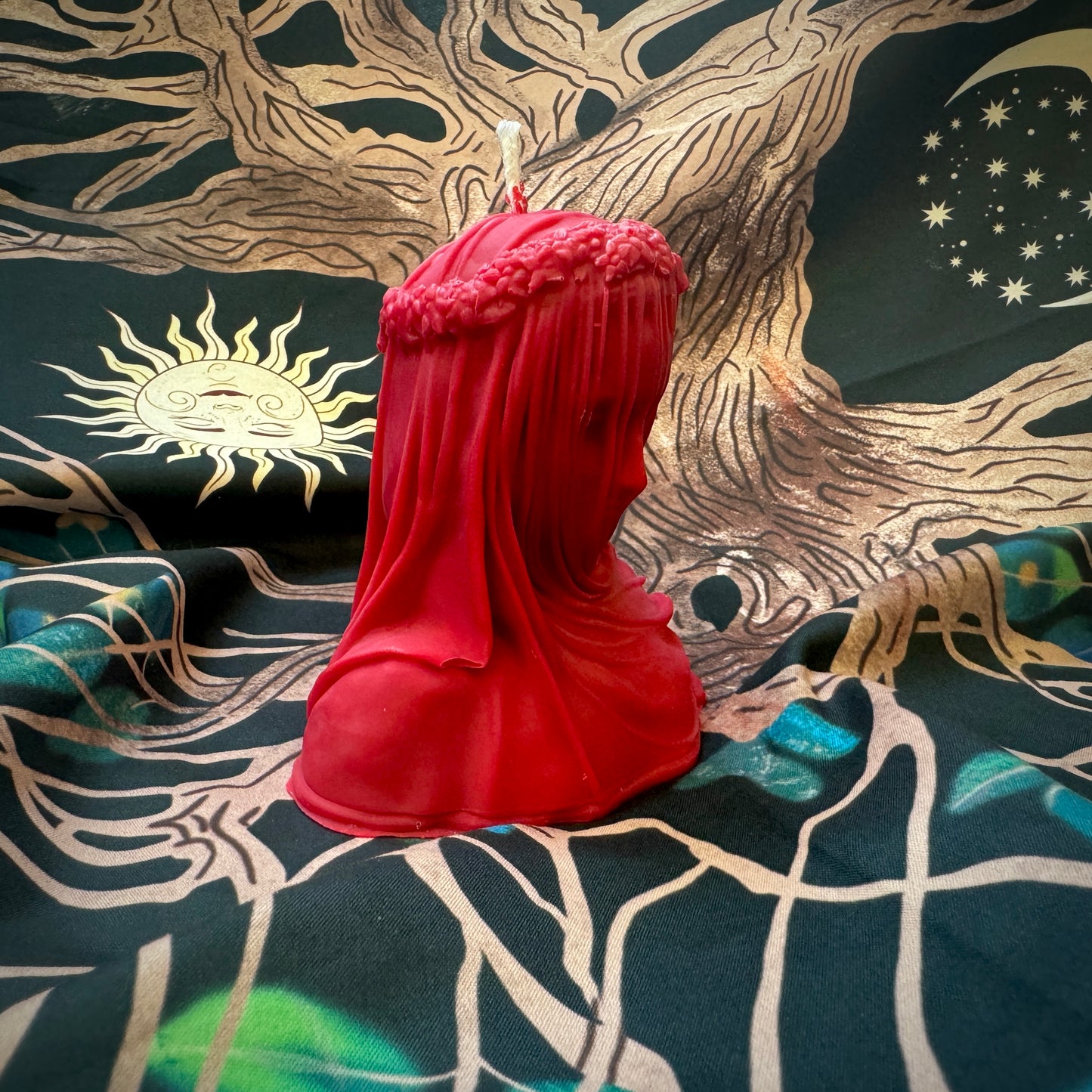 Veiled Goddess Shaped Altar Candles | Hekate | Persephone | Isis