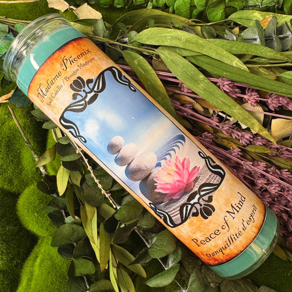 Bougie d'aromathérapie de sort magique de paix d'esprit
