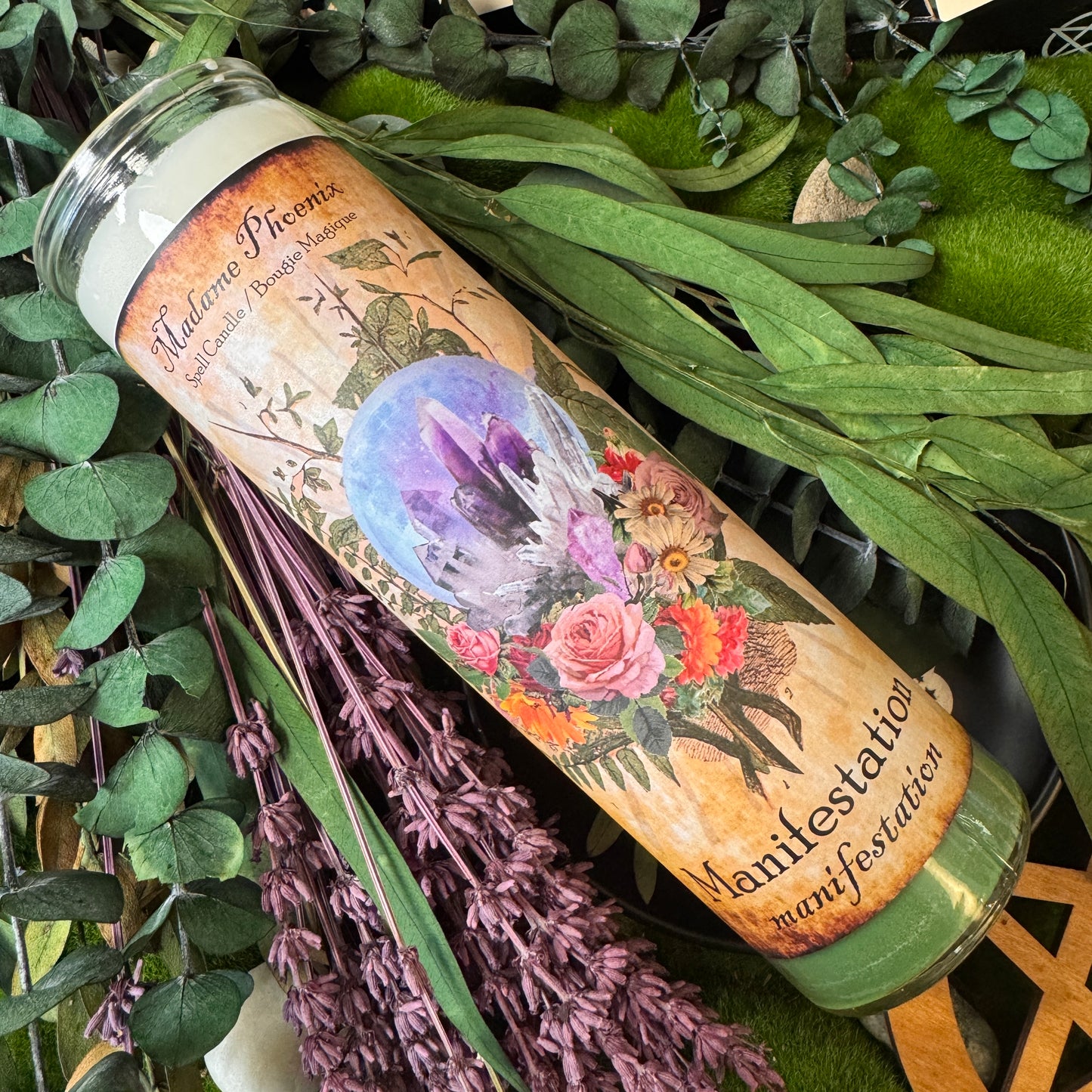 Bougie de sort rituel de manifestation