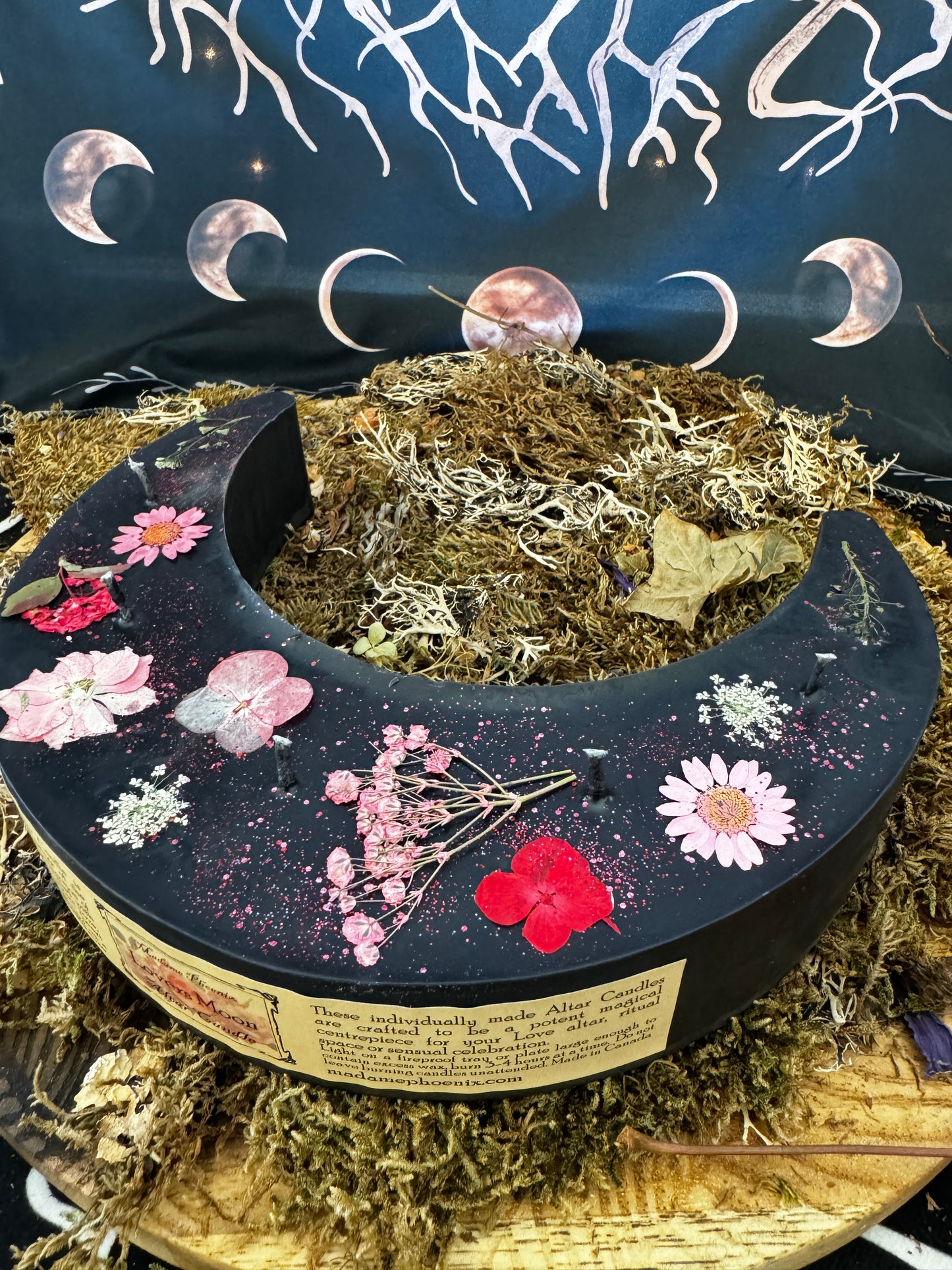 Lovers Moon Crescent Shaped Candle