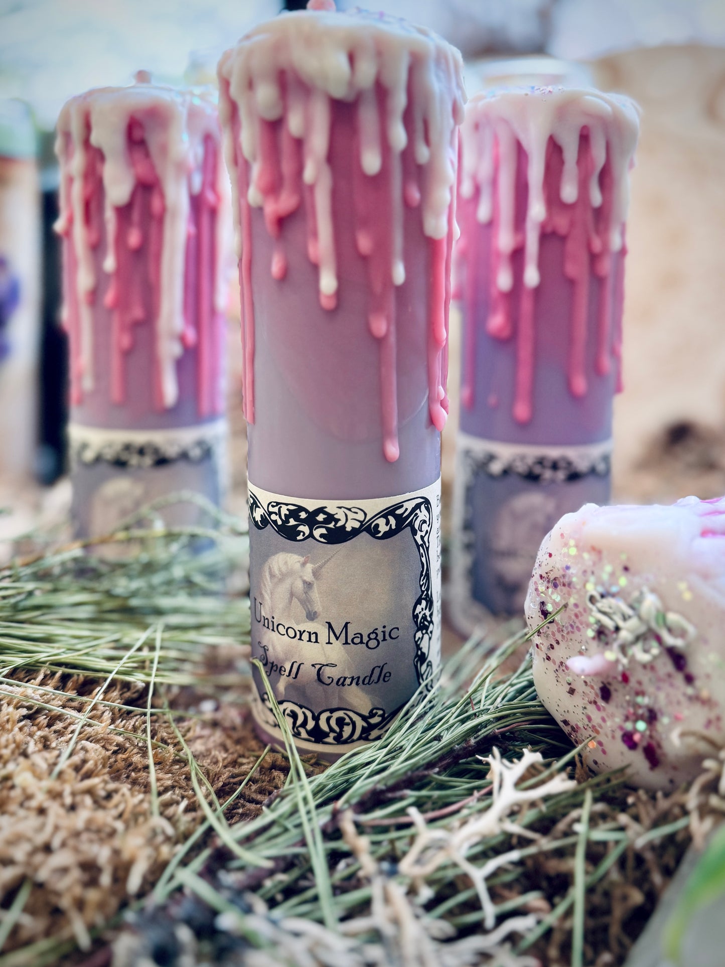 Unicorn Magic Tall Pillar Candle