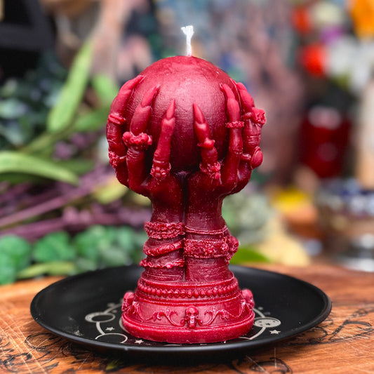 Bougie de sort de sorcières de boule de cristal