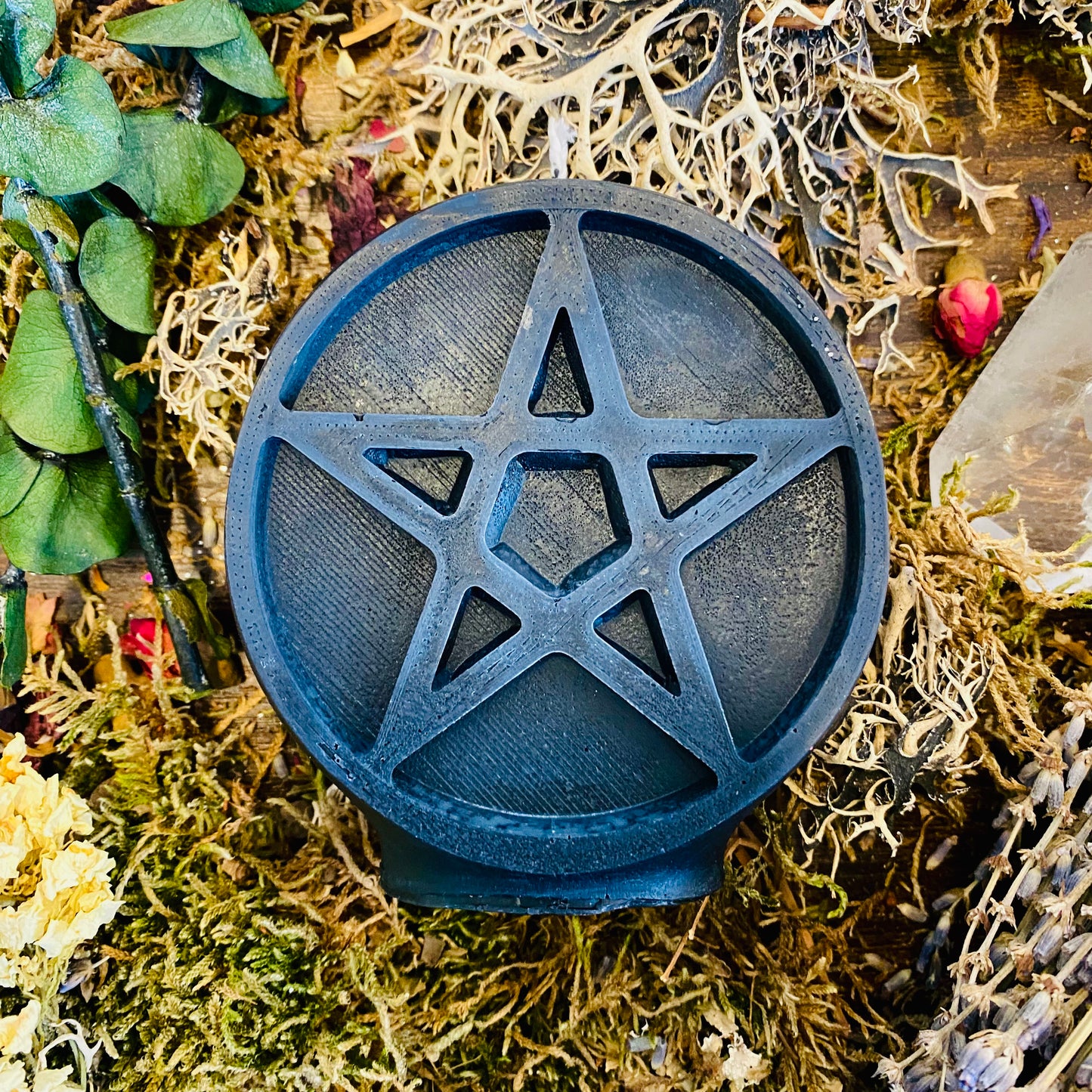 Sacred Pentacle Shaped Altar Candle