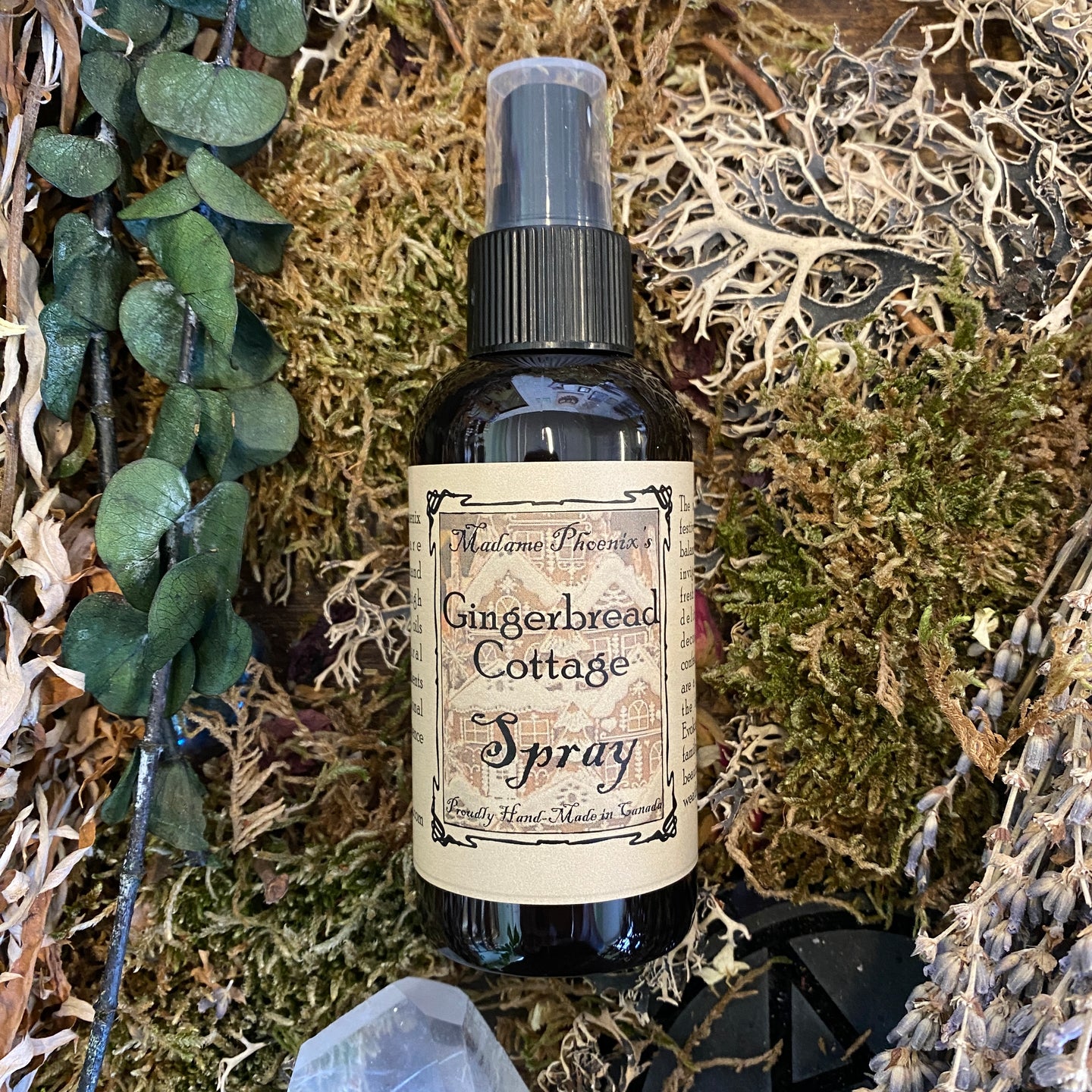 Gingerbread Cottage Yule Holiday Spray