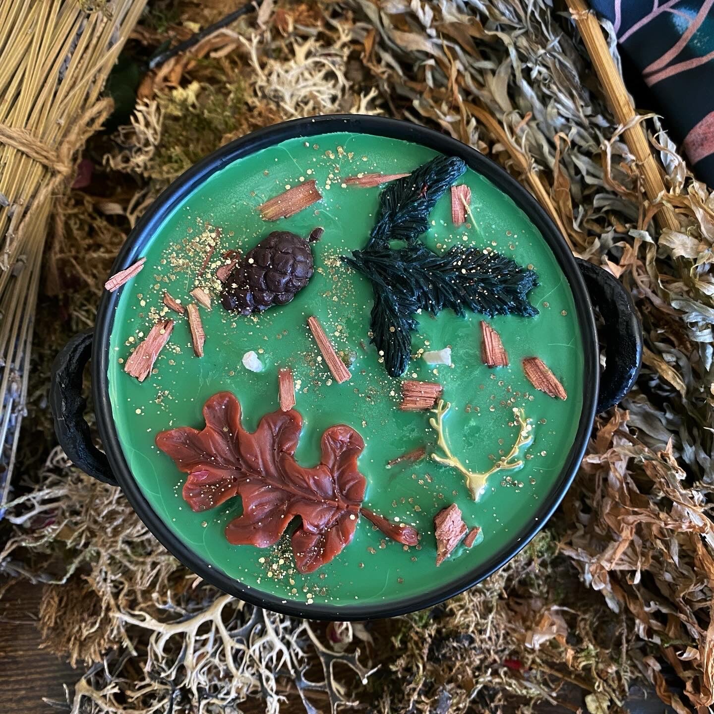 Chaudron de Cernunnos Horned One Wicca God Autel Spell Bougie