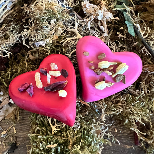 Bougie de sort d'amour flottante en forme de coeurs