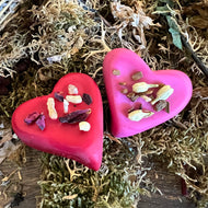 Hearts shaped floating love spell candle