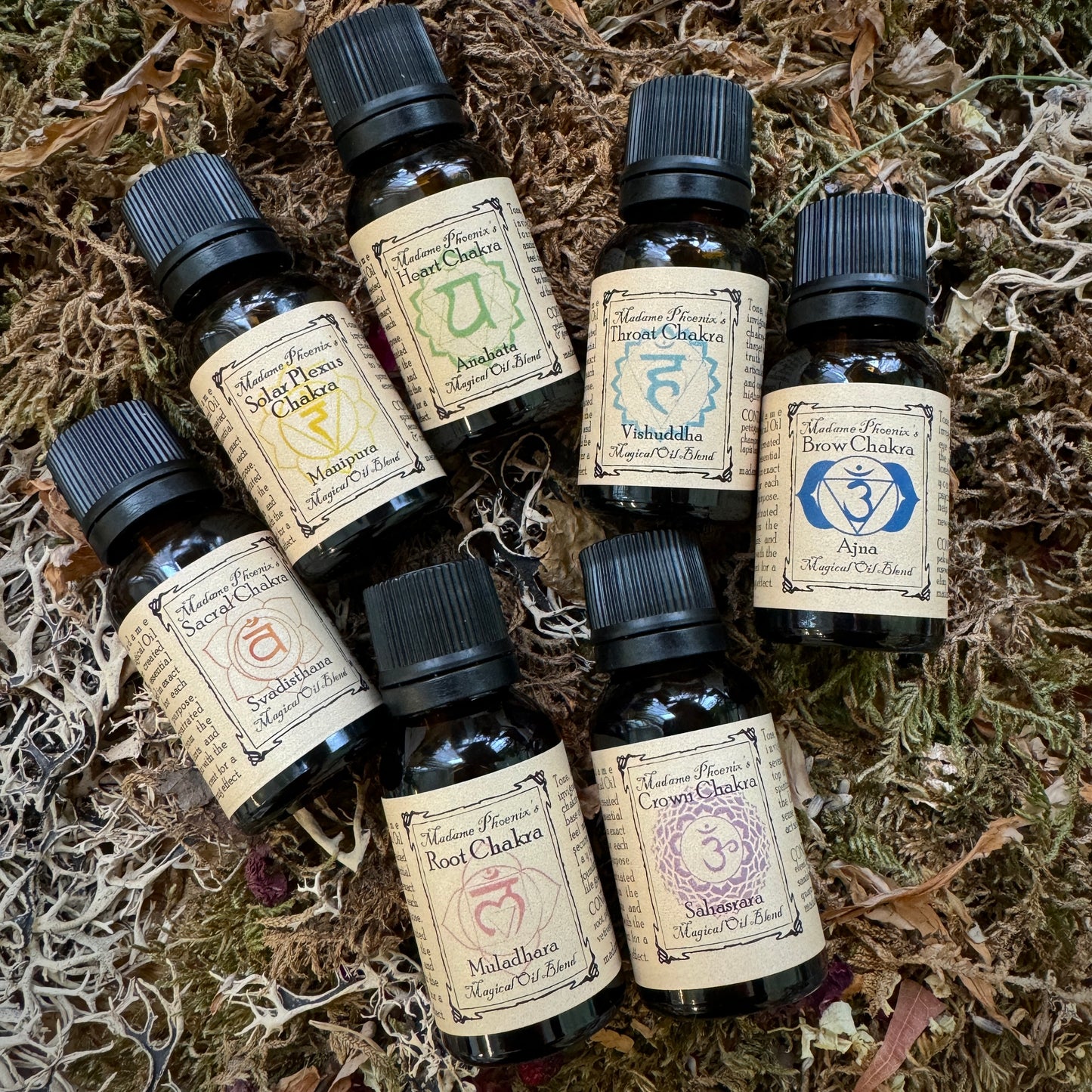 Compte-gouttes de mélange d’huiles essentielles de guérison des chakras