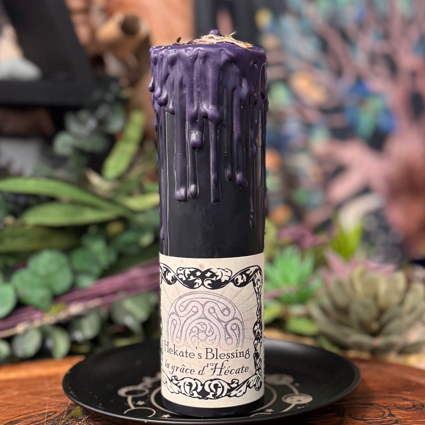 Hekate Blessing Tall Pillar Candle