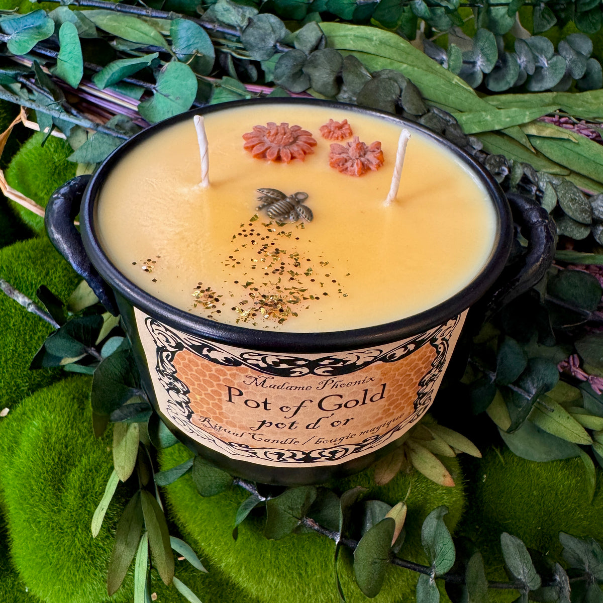 Bougie Chaudron Pot d’Or Abondance et Prospérité