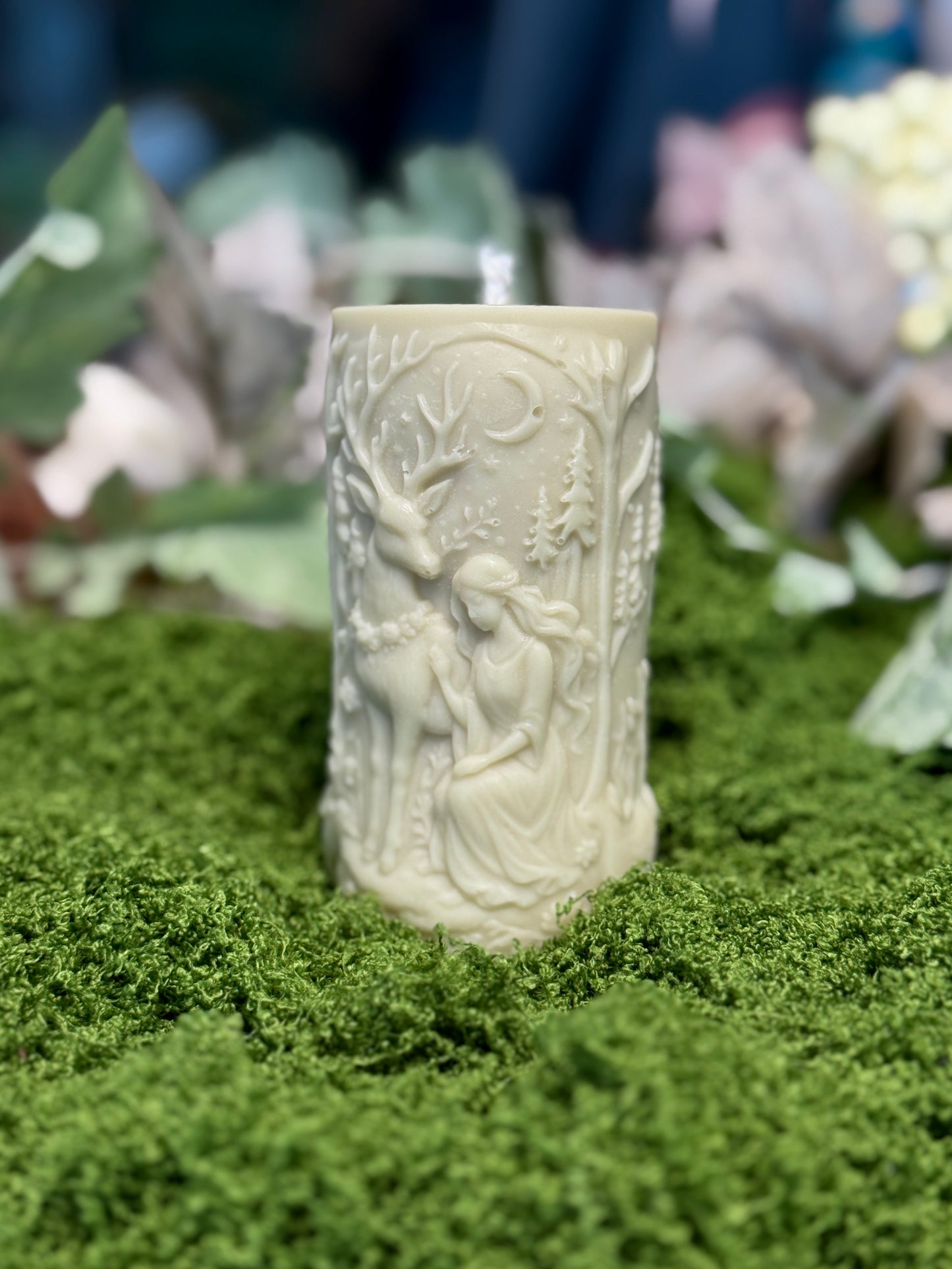 Forest Goddess Shaped Pillar Candle