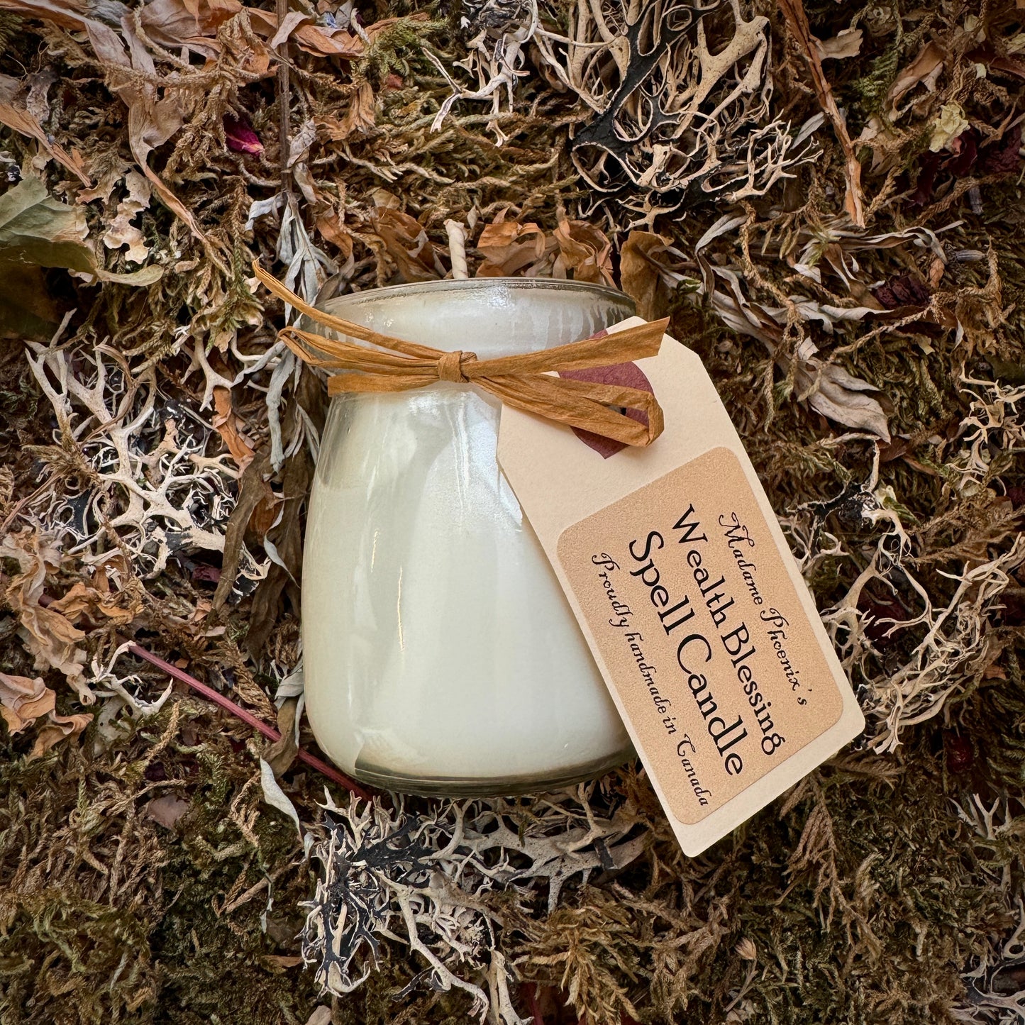 Mini bougies de sort de bénédiction de richesse avec mélange magique d’huile essentielle