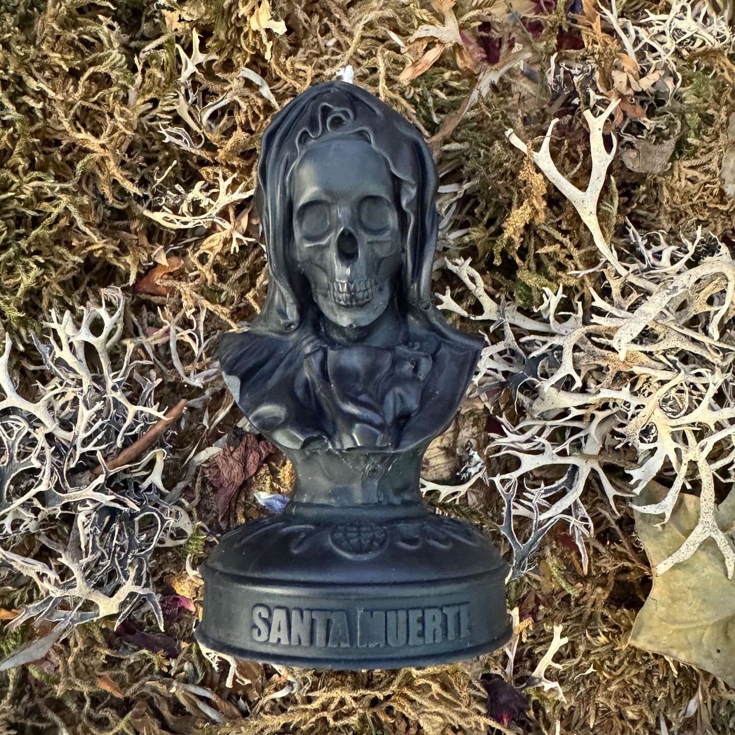 Santa Muerte Shaped Candle